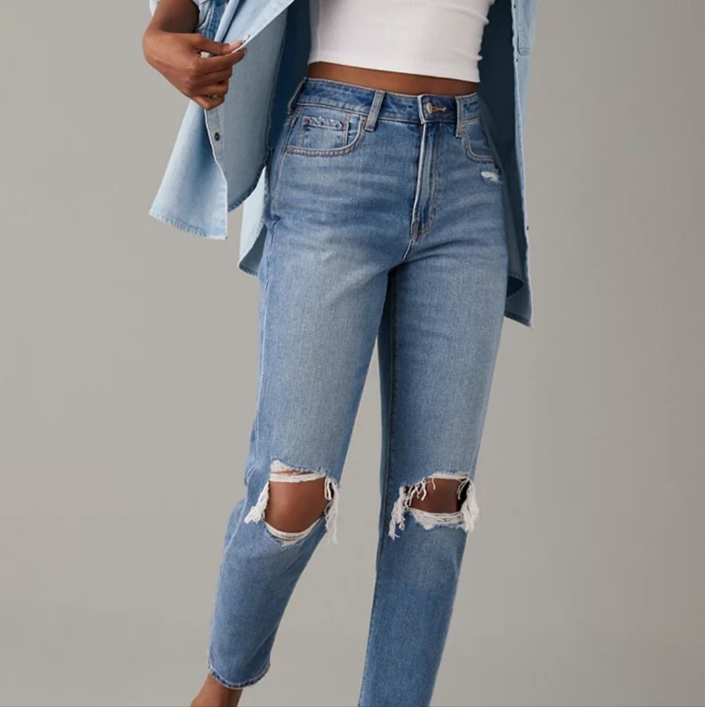 Mom Jeans, American Eagle (Size: 14, short)